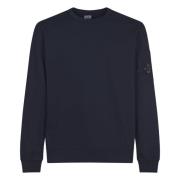 C.p. Company Lätt Fleece Crew Neck Sweatshirt Blue, Herr