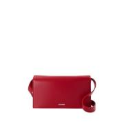 Jil Sander Röd Läder Crossbody Väska Red, Dam