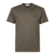 Stone Island Avslappnad Bomull T-shirt Green, Herr