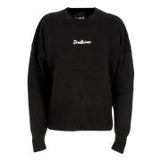 Disclaimer Svart/Vit W Logo Crewneck Tröja Black, Dam