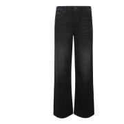 Mother Zip Sneak Jeans Spinner Black, Dam