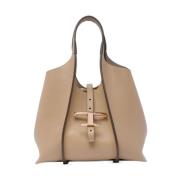 Tod's Beige Handväska med Avtagbar Pouch Beige, Dam