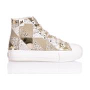 Mimanera Guld Platform Sneakers för Kvinnor Multicolor, Dam