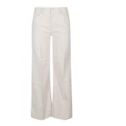 Mother Stiliga Fray Jeans Beige, Dam