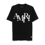 Amiri T-shirt med förskjuten logotyp Black, Herr