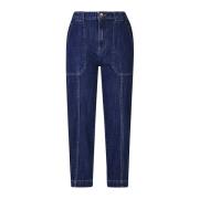 Eleventy Denim Bomull Trötthet Byxor Blue, Dam