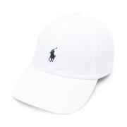 Ralph Lauren Broderad Logotyp Bomullskeps White, Herr