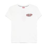 Kenzo Broderad Logotyp Crew Neck T-shirts White, Dam