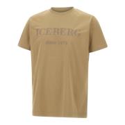 Iceberg Herr Crew Neck T-shirt Beige Beige, Herr