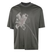 Emporio Armani Avslappnad Bomull T-shirt Gray, Herr