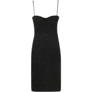 Rotate Birger Christensen Midi Boucle Klänning Black, Dam