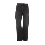 Haikure Klassiska Cropped Jeans Black, Herr