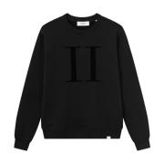 Les Deux Encore Svart Bomullsweatshirt Black, Herr