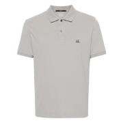 C.p. Company Logo Patch Polo Shirt Gray, Herr