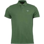 Barbour Tartan Pique Polo Shirt Racing Green Green, Herr