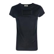 Elisabetta Franchi Svart Broderad Logotröja Black, Dam