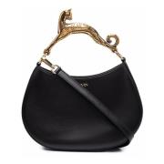 Lanvin Katt Handtag Hobo Väska Black, Dam