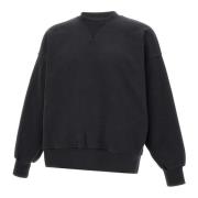 A Paper Kid Svart Bomulls Sweatshirt med Pärllogo Black, Herr