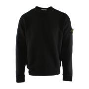 Stone Island Svart Bomull Herrtröja Black, Herr