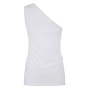 Patou Elegant One Shoulder Top White, Dam