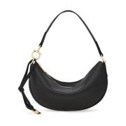 Salvatore Ferragamo Svart Hobo Läder Väska med Guld Hardware Black, Da...