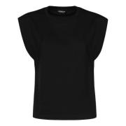 Dondup Svart T-shirt för män Black, Dam