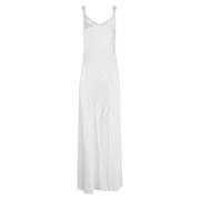 Alberta Ferretti Satin Klänning White, Dam