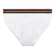 PS By Paul Smith Randig bomullsbriefs med elastiskt band White, Herr