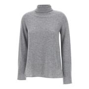 Kaos Ull Turtleneck Tröja, Ljusgrå Gray, Dam