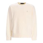 Ralph Lauren Broderad Logotyp Crew Neck Sweatshirt White, Herr