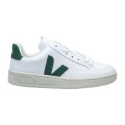 Veja Vita Gröna Läder Mocka Sneakers White, Herr