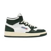 Autry Medalist Mid Bicolor High Top Sneakers Green, Dam