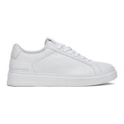 Crime London Vita lädersneakers tillverkade i Italien White, Herr