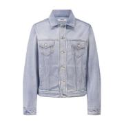 Msgm Oversized Denim Jacka Blue, Herr