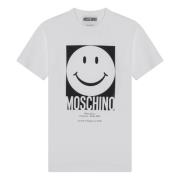 Moschino Kortärmad rund hals T-shirt White, Dam