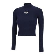 Diesel Midnight Blue Ribbed Sweater Blue, Dam