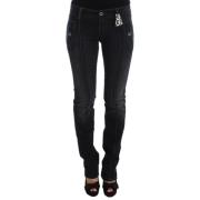 Ermanno Scervino Blå Tvätt Bomull Slim Fit Jeans Blue, Dam