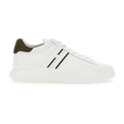 Hogan Vita Lädersneakers med Gröna Profiler White, Herr