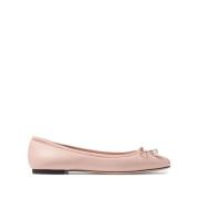 Jimmy Choo Puderrosa Båge Platta Skor Pink, Dam