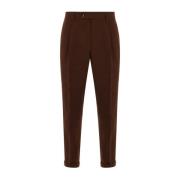 Caruso Brun Linne Regular-Fit Byxor Brown, Herr