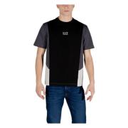 Emporio Armani EA7 Kortärmad bomullst-shirt vår/sommar Black, Herr