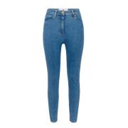 Elisabetta Franchi Klarblå Skinny Leg Denimbyxor Blue, Dam