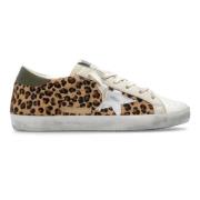 Golden Goose Horsy Upper Leather Star Heel Sneakers Brown, Dam