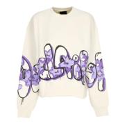 Disclaimer Logo Crewneck Lätt Sweatshirt Kvinna Beige, Dam