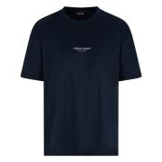 Giorgio Armani Blå T-shirt för män Blue, Herr