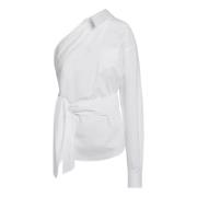 Moschino V-ringad Topp i Trendig Stil White, Dam