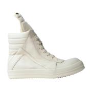 Rick Owens Överdrivna Geobasket Sneakers White, Herr