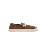 Salvatore Ferragamo Brun Mocka Spänne Loafers Brown, Herr