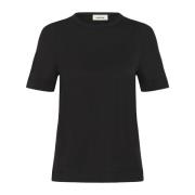 Soaked in Luxury Svart Puff Tee Top Black, Dam