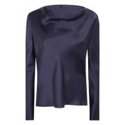 Alberta Ferretti Sidenblus Blue, Dam